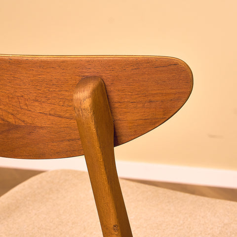 Dining chairs in teak & beech by Farstrup, model 210