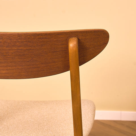 Dining chairs in teak & beech by Farstrup, model 210