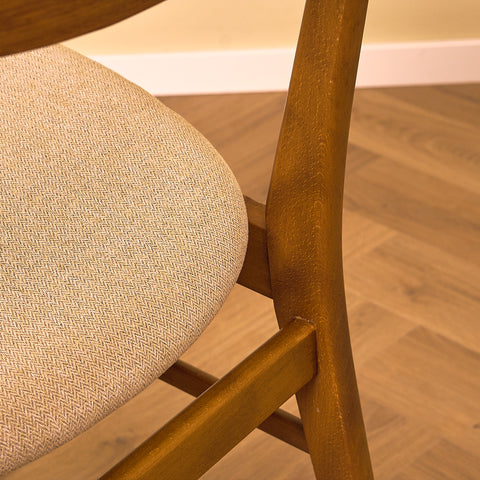 Dining chairs in teak & beech by Farstrup, model 210
