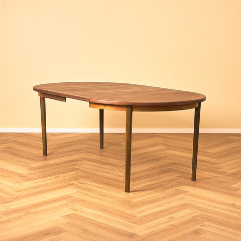 Swedish round dining table in teak by Ulferts