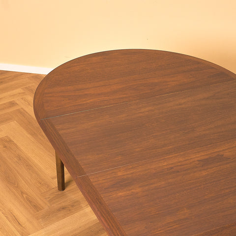 Swedish round dining table in teak by Ulferts