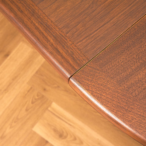 Swedish round dining table in teak by Ulferts