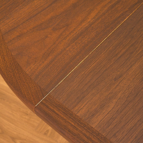 Swedish round dining table in teak by Ulferts