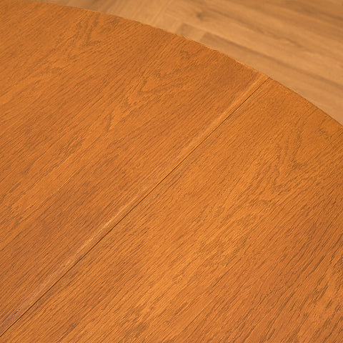 Round Oak Dining Table by Willy Schou Andersen