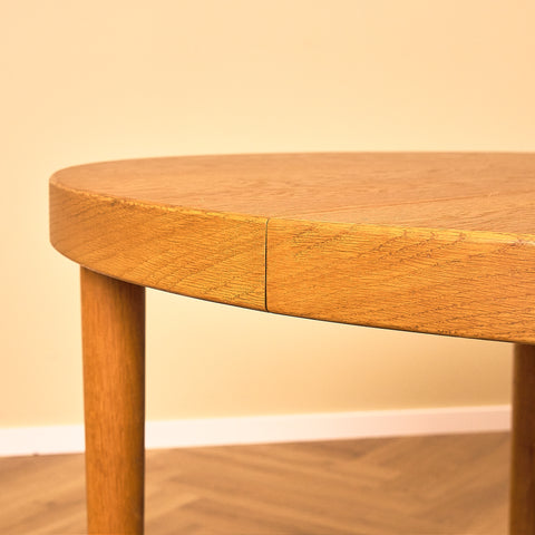 Round Oak Dining Table by Willy Schou Andersen