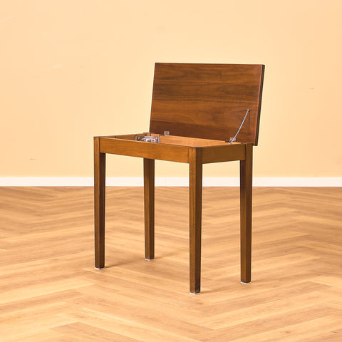 Swedish side table in teak and beech