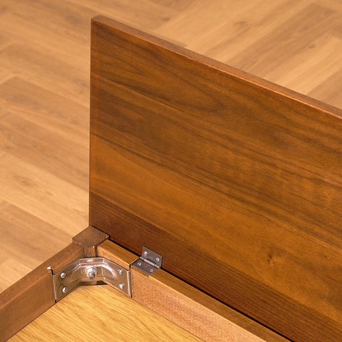 Swedish side table in teak and beech