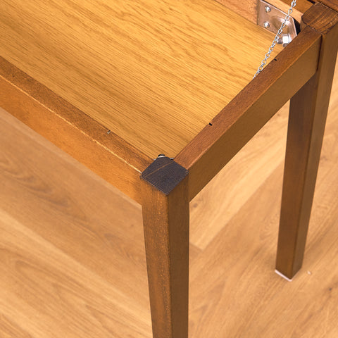 Swedish side table in teak and beech
