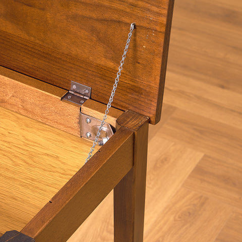 Swedish side table in teak and beech