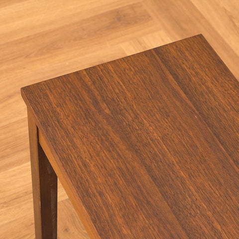 Swedish side table in teak and beech