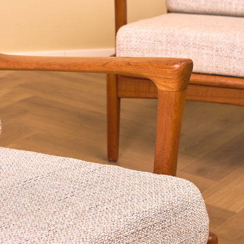 Swedish armchairs in teak, model 'Kuba' by Bertil Fridhagen for Bröderna Andersson, Ekenäs