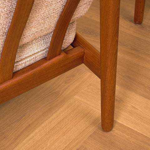 Swedish armchairs in teak, model 'Kuba' by Bertil Fridhagen for Bröderna Andersson, Ekenäs