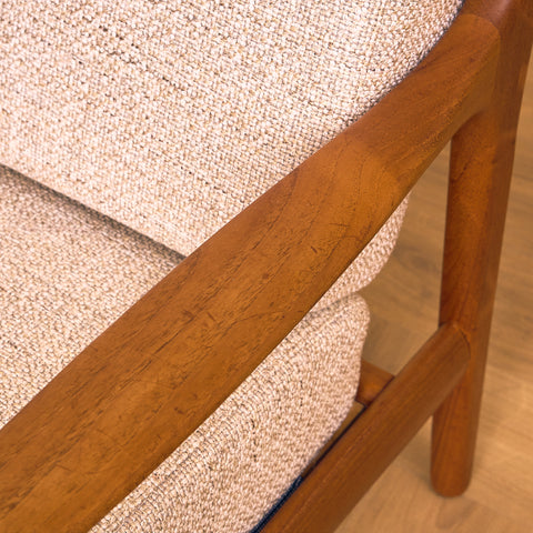 Swedish armchairs in teak, model 'Kuba' by Bertil Fridhagen for Bröderna Andersson, Ekenäs