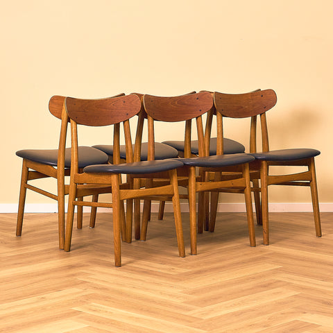 Danish Teak and Oak Dining Chairs