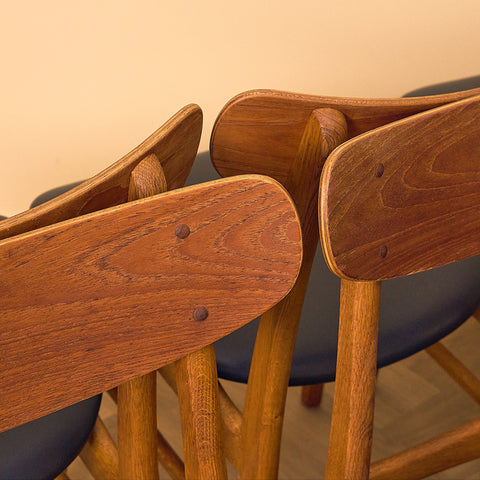 Danish Teak and Oak Dining Chairs