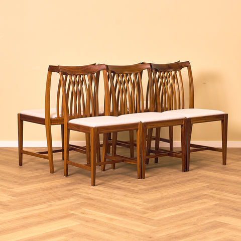 Swedish dining chairs in walnut, model 'Vindö' by Svante Skogh for Balders Snickeri