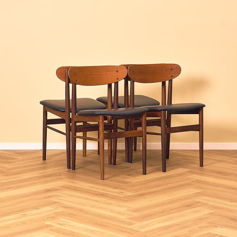 Danish Teak and Walnut Dining Chairs