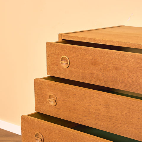 Danish chest of drawers in oak