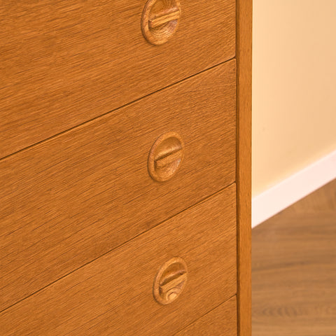 Danish chest of drawers in oak