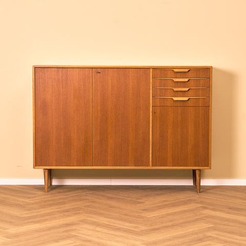 Swedish highboard in teak by Bertil Fridhagen for Bodafors