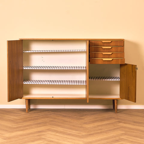 Swedish highboard in teak by Bertil Fridhagen for Bodafors