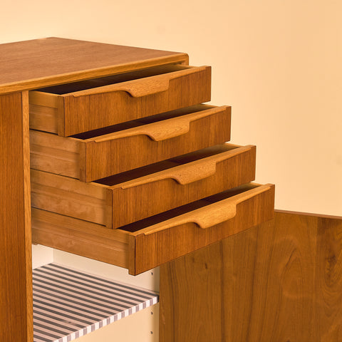 Swedish highboard in teak by Bertil Fridhagen for Bodafors