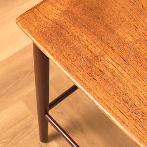 Danish set of nest of tables in teak and walnut