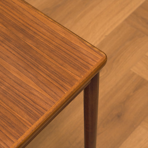 Swedish set of nest of tables in walnut by Opal möbler