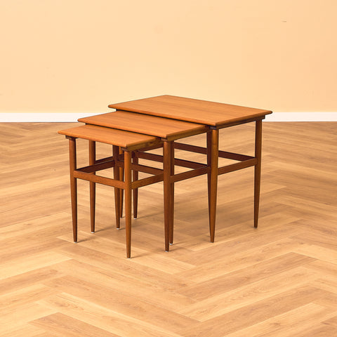 Danish set of nest of tables in teak