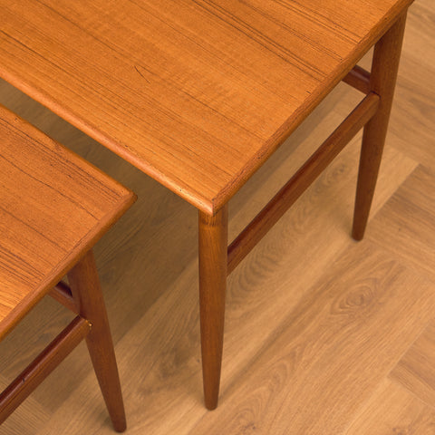Danish set of nest of tables in teak