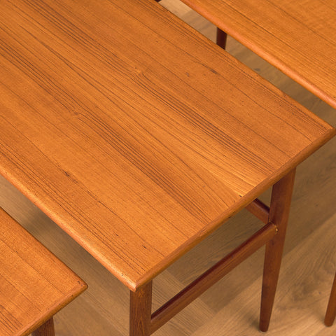 Danish set of nest of tables in teak