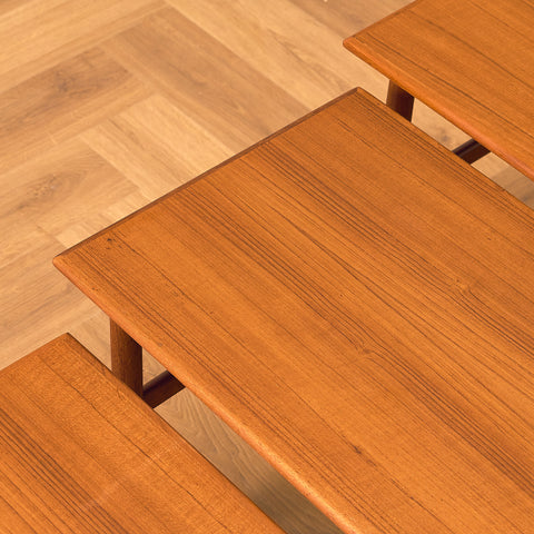Danish set of nest of tables in teak