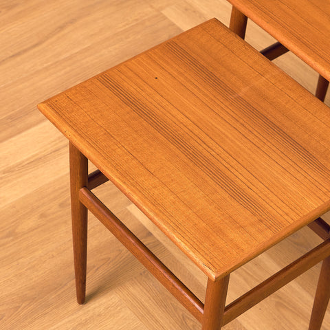 Danish set of nest of tables in teak