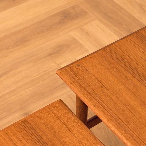 Danish set of nest of tables in teak
