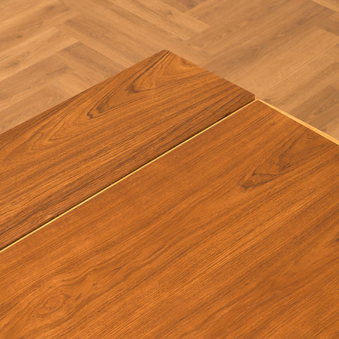 Extandable Swedish coffee table in teak & beech by Emmaboda Möbelfabrik