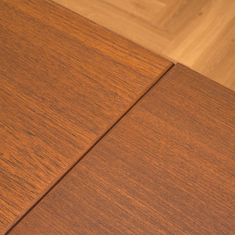 Extendable Teak and Walnut Dining Table