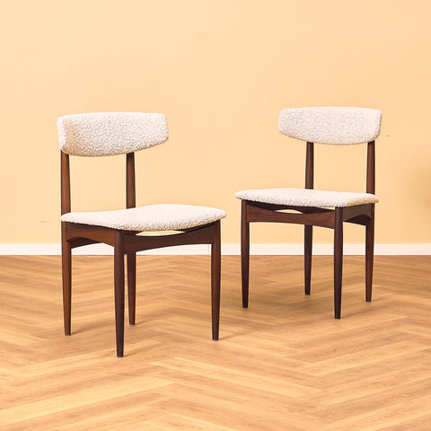 Danish dining chairs in walnut