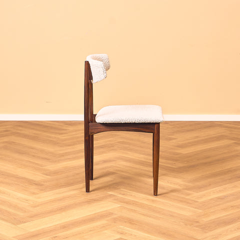 Danish set of 3 dining chairs in Santos rosewood