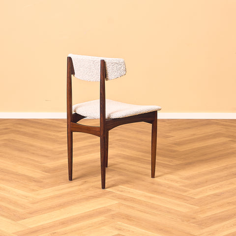 Danish set of 3 dining chairs in Santos rosewood