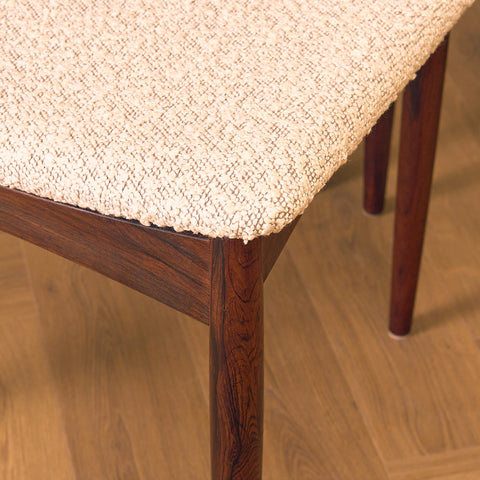 Danish set of 3 dining chairs in Santos rosewood