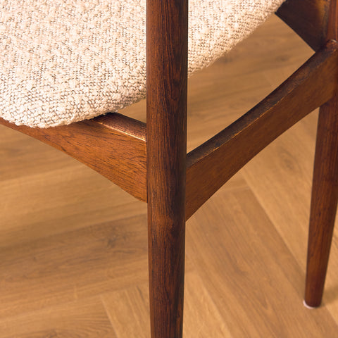 Danish set of 3 dining chairs in Santos rosewood