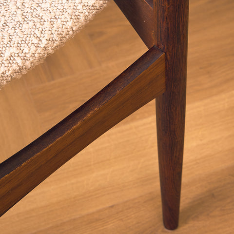 Danish set of 3 dining chairs in Santos rosewood