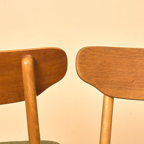 Danish dining chairs in teak/oak and beech by Farstrup (Copy)
