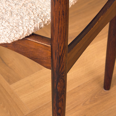 Danish set of 3 dining chairs in Santos rosewood