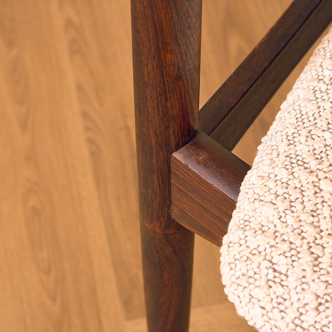 Danish set of 3 dining chairs in Santos rosewood