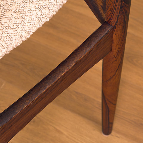 Danish set of 3 dining chairs in Santos rosewood