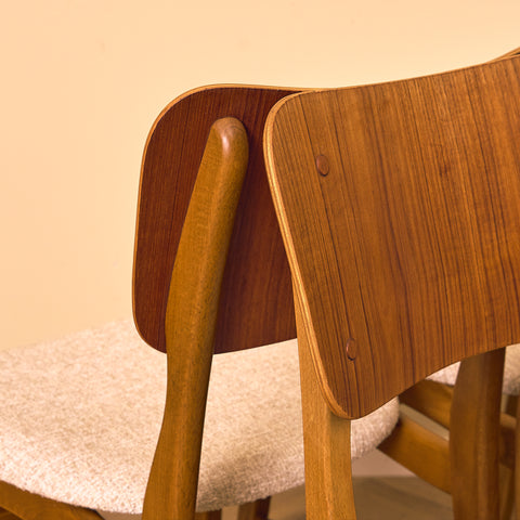 Danish dining chairs in teak and beech by Ib Kofod-Larsen