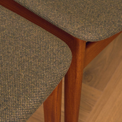 Danish dining chairs in teak, model 'Stol nr 4', by Thorsø Stole- och Møbelfabrik