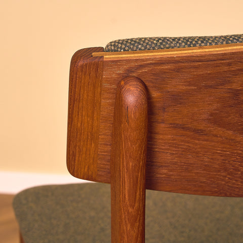 Danish dining chairs in teak, model 'Stol nr 4', by Thorsø Stole- och Møbelfabrik