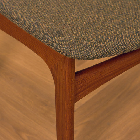 Danish dining chairs in teak, model 'Stol nr 4', by Thorsø Stole- och Møbelfabrik